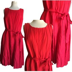 Calvin Klein crimson red linen dress